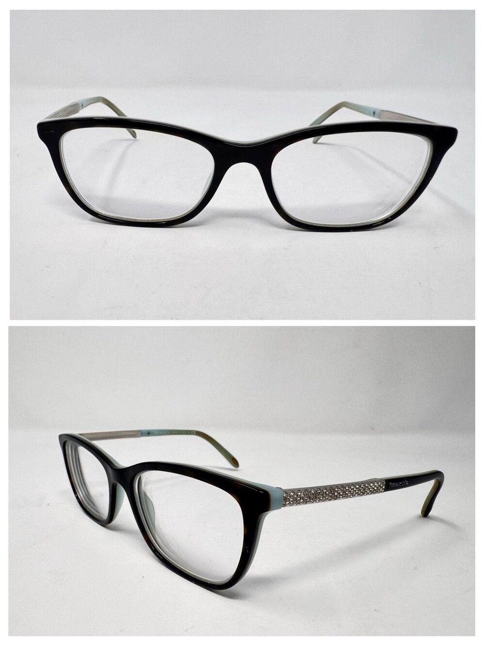 Tiffany & Co TF2150-B 8193/4 Eyeglass Frames 52-17-140 Black Turquoise Italy